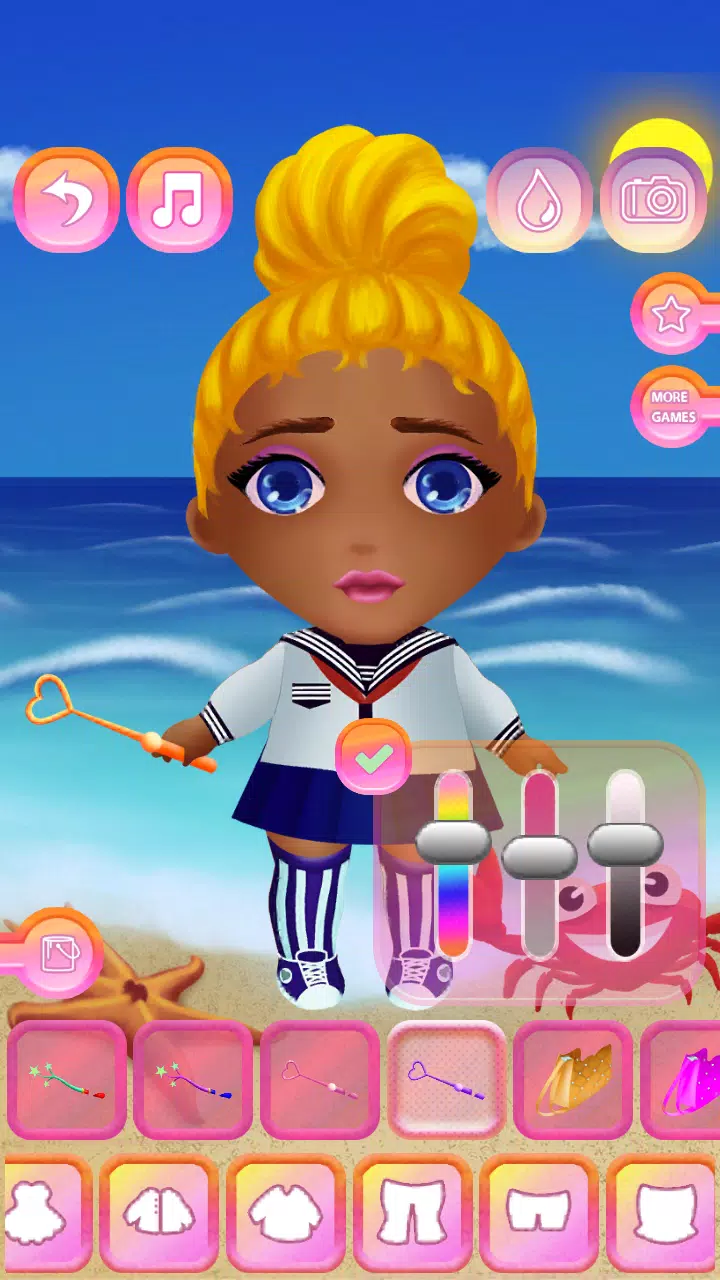 Cute Dolls: Dress Up for Girls Zrzut ekranu 1