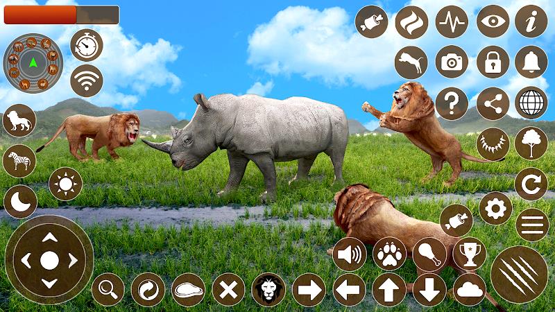 Lion Games 3D Animal Simulator स्क्रीनशॉट 0