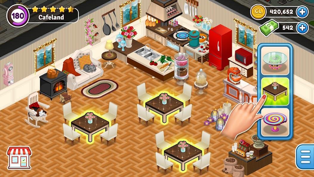 Cafeland - Restaurant Cooking Mod Captura de pantalla 1