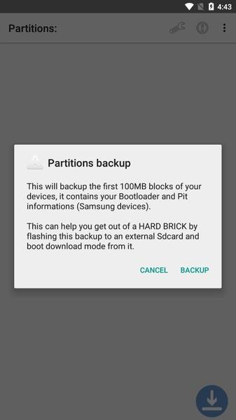 Partitions Backup and Restore स्क्रीनशॉट 1