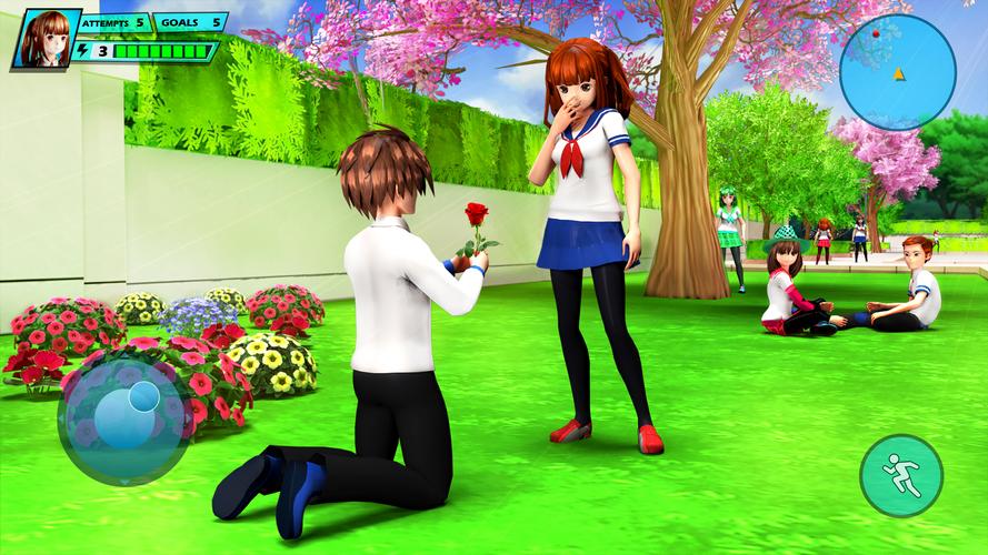 School Love Life: Anime Games Скриншот 1