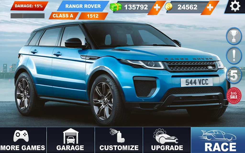 Range Rover City Driving: lx crazy car stunts Скриншот 0