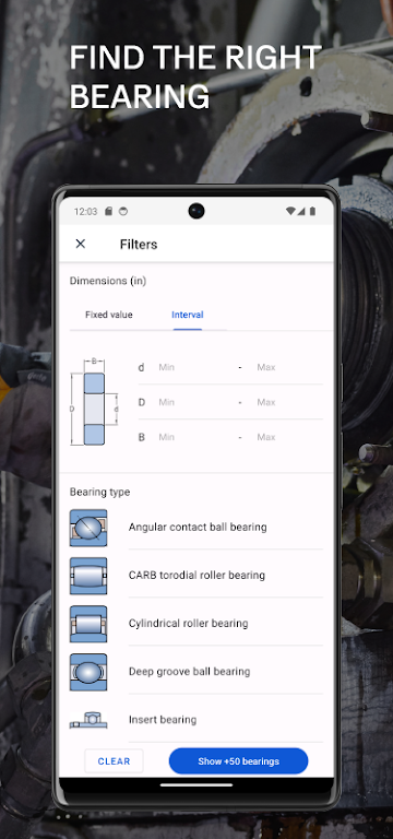 SKF Bearing Assist Tangkapan skrin 2