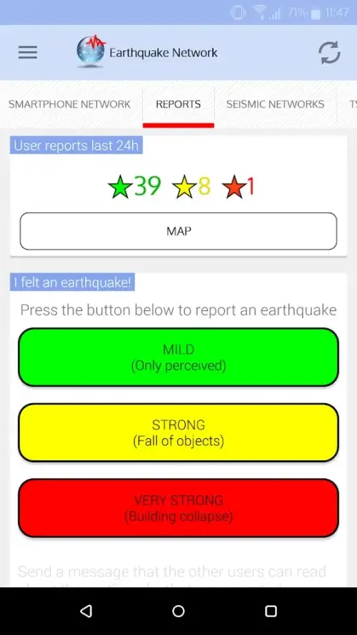 Earthquake Network PRO Captura de tela 3