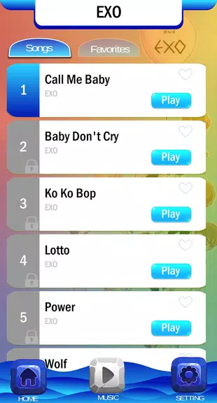 EXO Chibi Piano Tiles Schermafbeelding 1