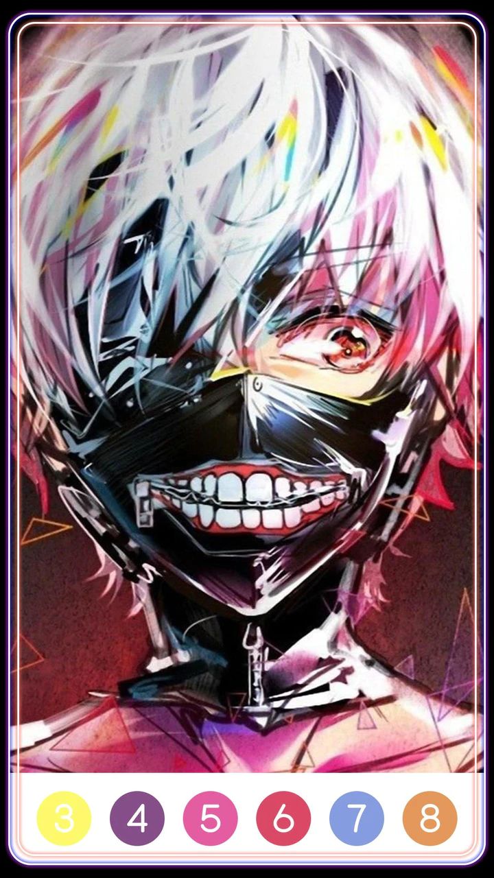 Tokyo Ghoul Paint by Number 스크린샷 2