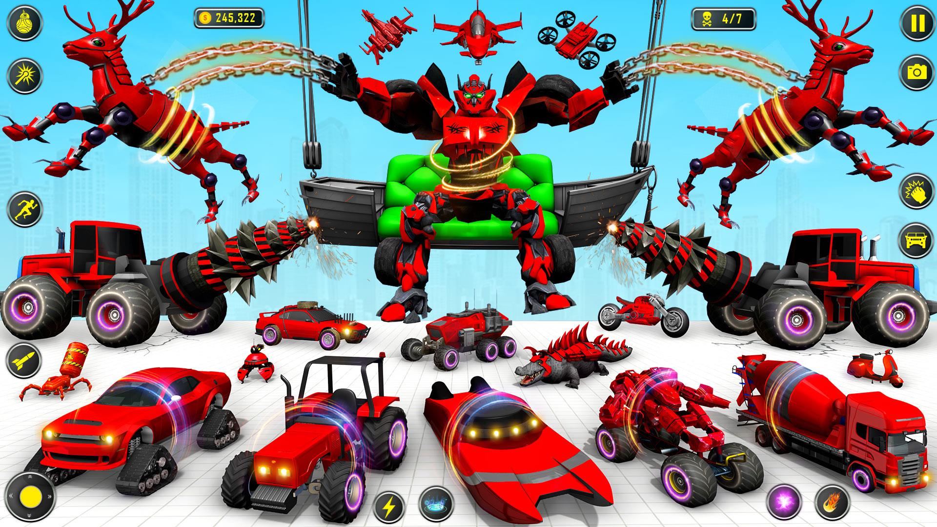 Deer Robot Car Game-Robot Game Captura de pantalla 1