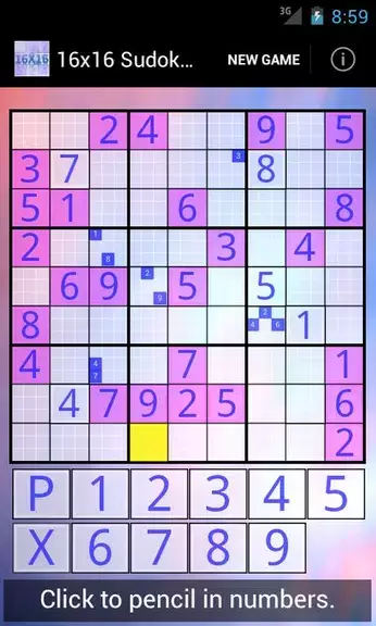 16x16 Sudoku Challenge HD Скриншот 1