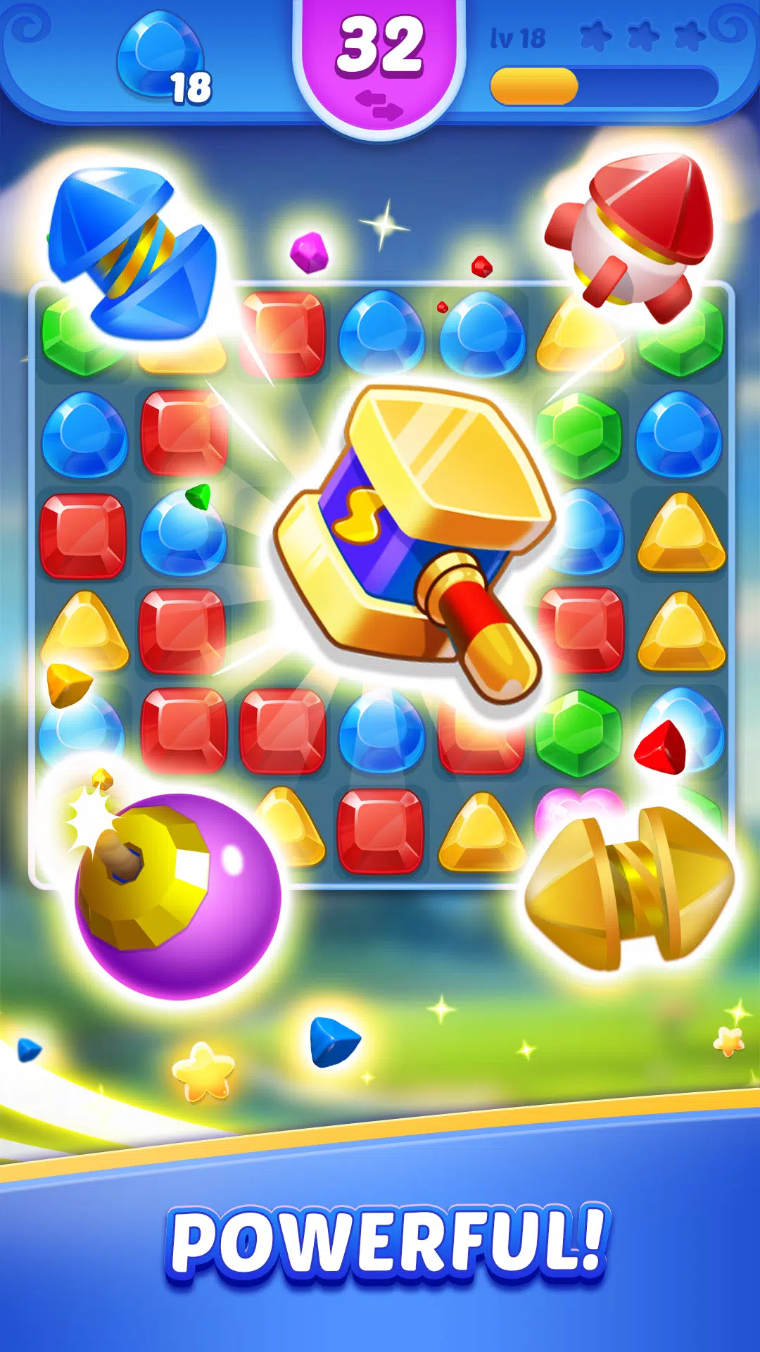 Jewel Blast Time - Match 3 स्क्रीनशॉट 1