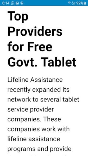 Free Government Tablets ဖန်သားပြင်ဓာတ်ပုံ 1