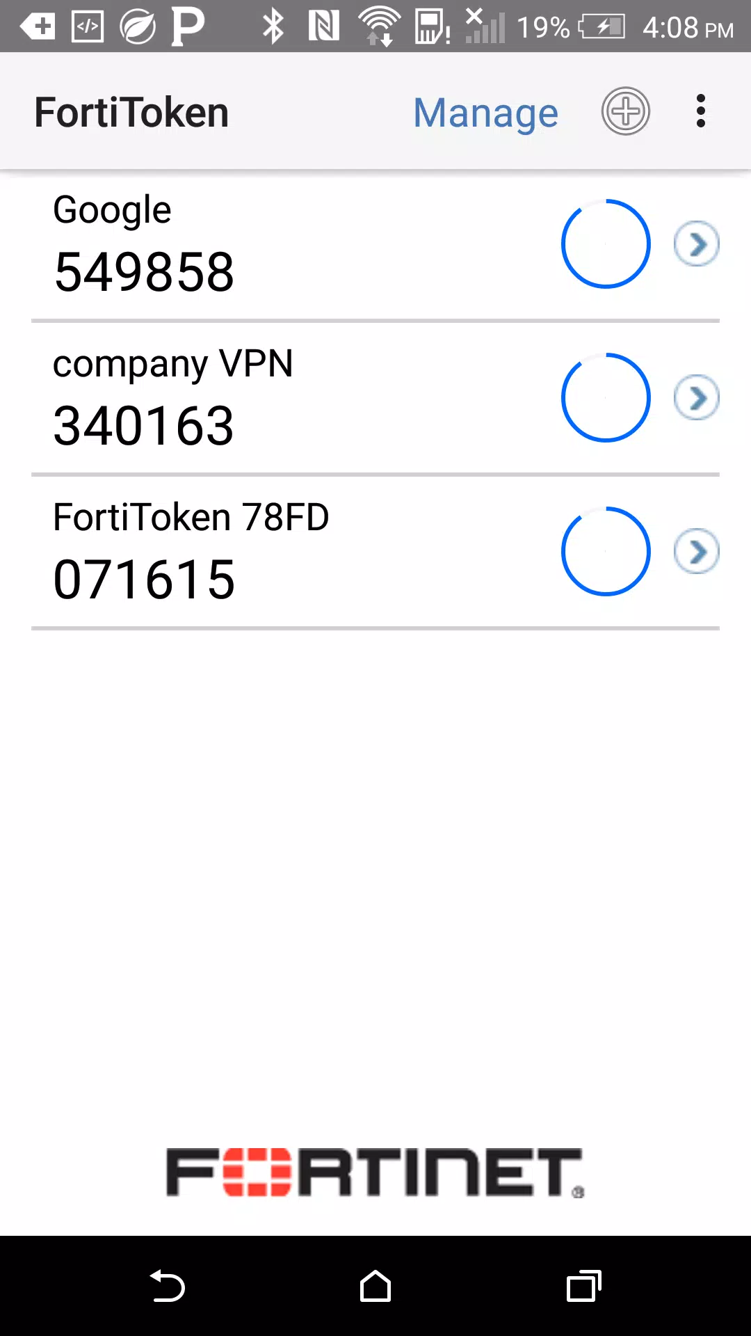 FortiToken Mobile Ảnh chụp màn hình 0