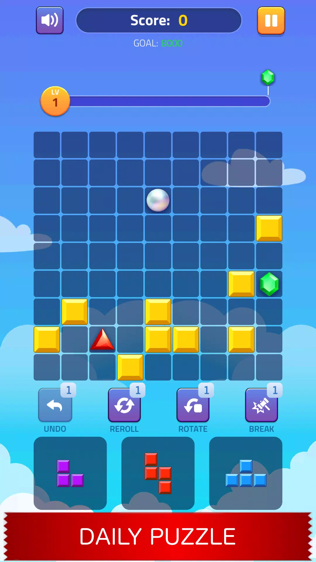 Block Puzzle - Gems Adventure स्क्रीनशॉट 3