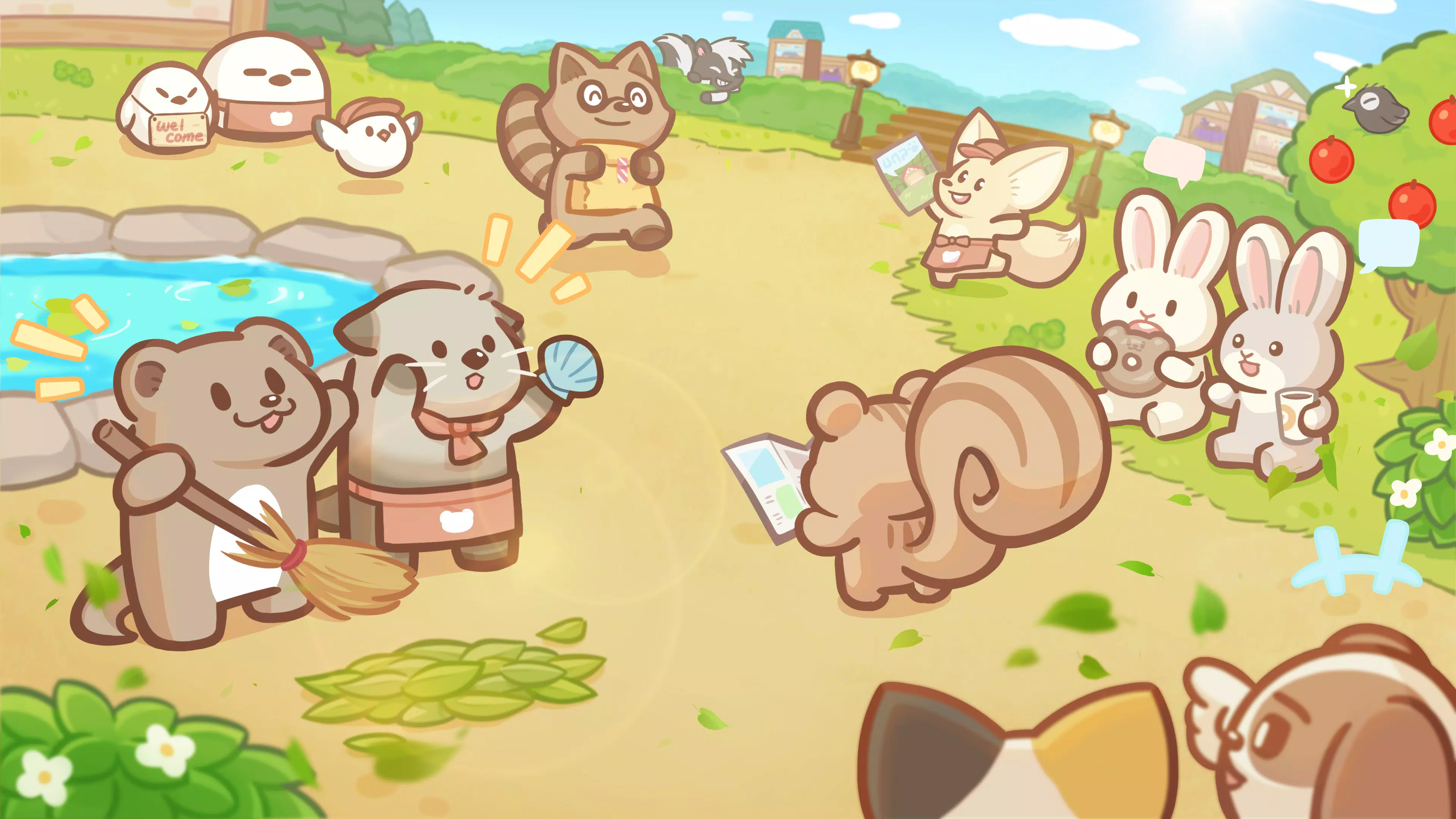 Welcome! Otter Town: cute game スクリーンショット 0