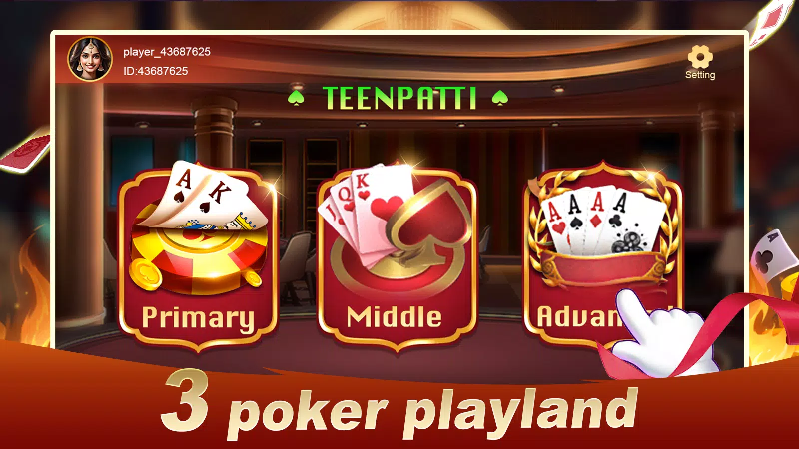 3 Poker Playland Schermafbeelding 0