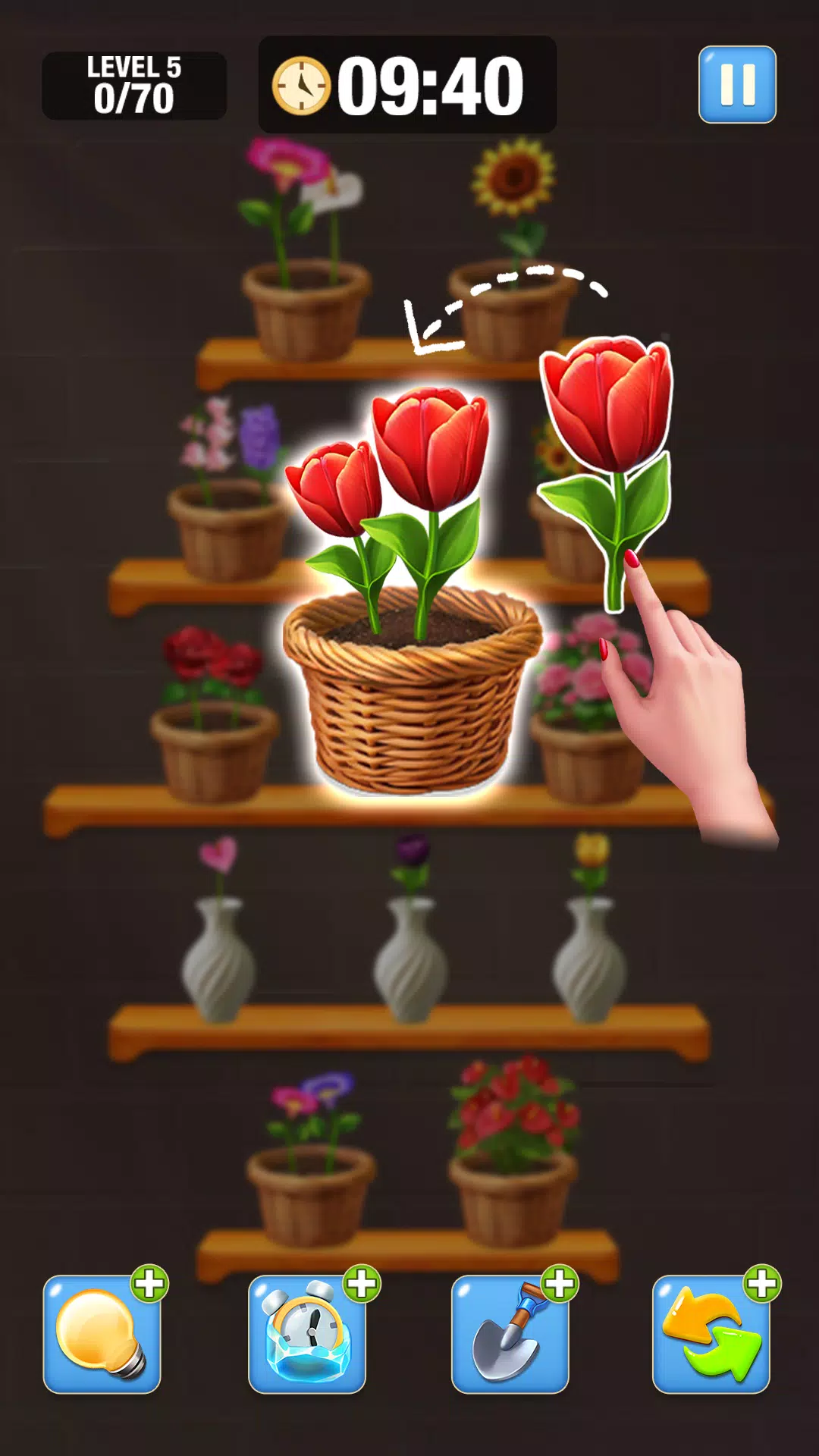 Blossom Match-Flower Sort Game Schermafbeelding 1