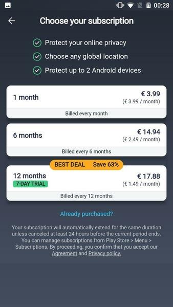 AVG Secure VPN Proxy & Privacy スクリーンショット 0