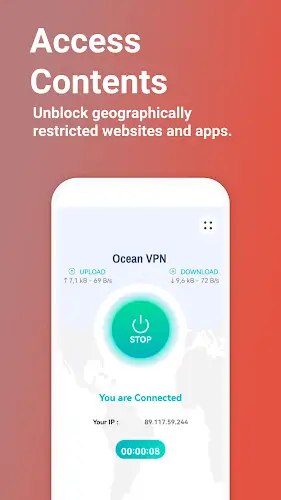 Ocean VPN - Secure VPN Proxy Capture d'écran 1