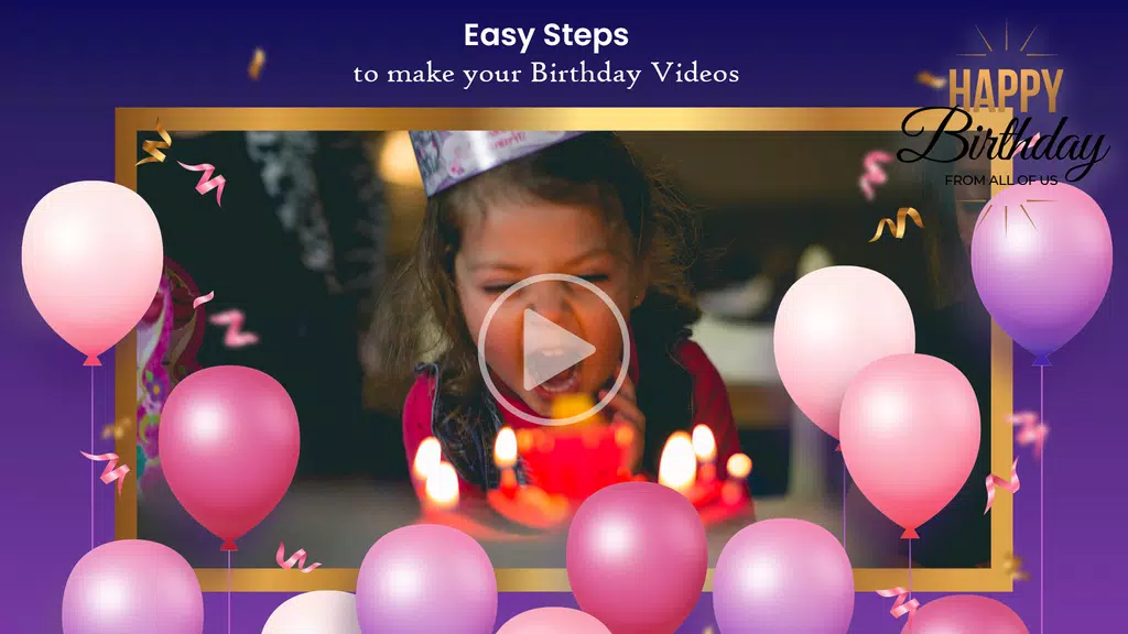 Make Birthday Video With Music ภาพหน้าจอ 0