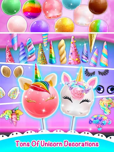 Unicorn Cake Pop - Sweet Food Ảnh chụp màn hình 3