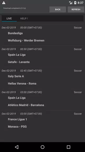 Sport Schedule Schermafbeelding 0