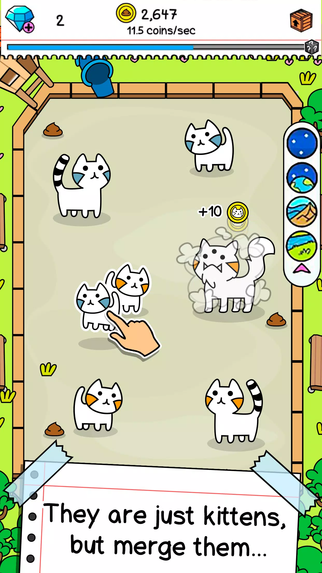 Cat Evolution: Fusionar Gato Captura de pantalla 0