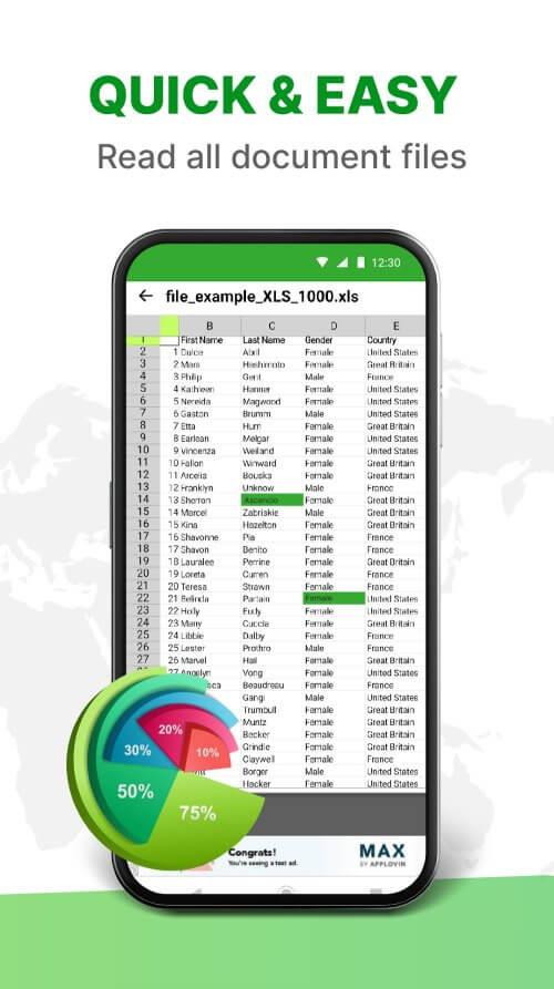 Visionneuse XLSX: Lecteur Xcel Capture d'écran 0