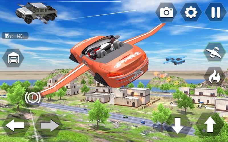 Flying Car Extreme Simulator Captura de pantalla 1