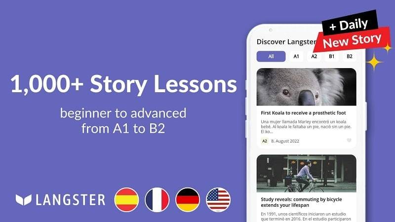 Learn Languages with Langster ภาพหน้าจอ 3