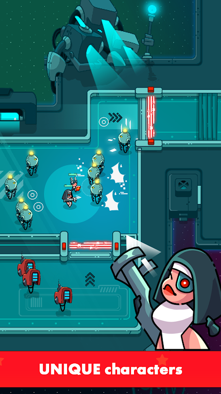 Space Squad: Crash Robots Tangkapan skrin 3