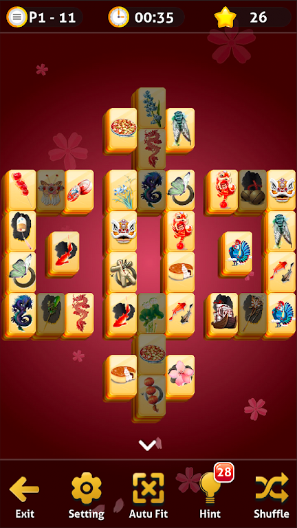 Mahjong Solitaire - Oriental Journey Schermafbeelding 1