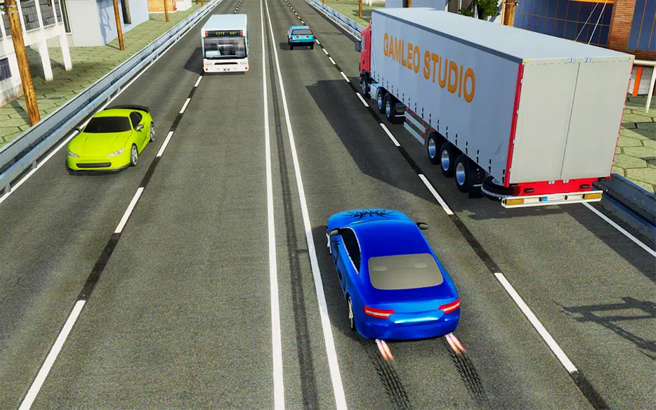 Real Highway Traffic Car Race Ekran Görüntüsü 1