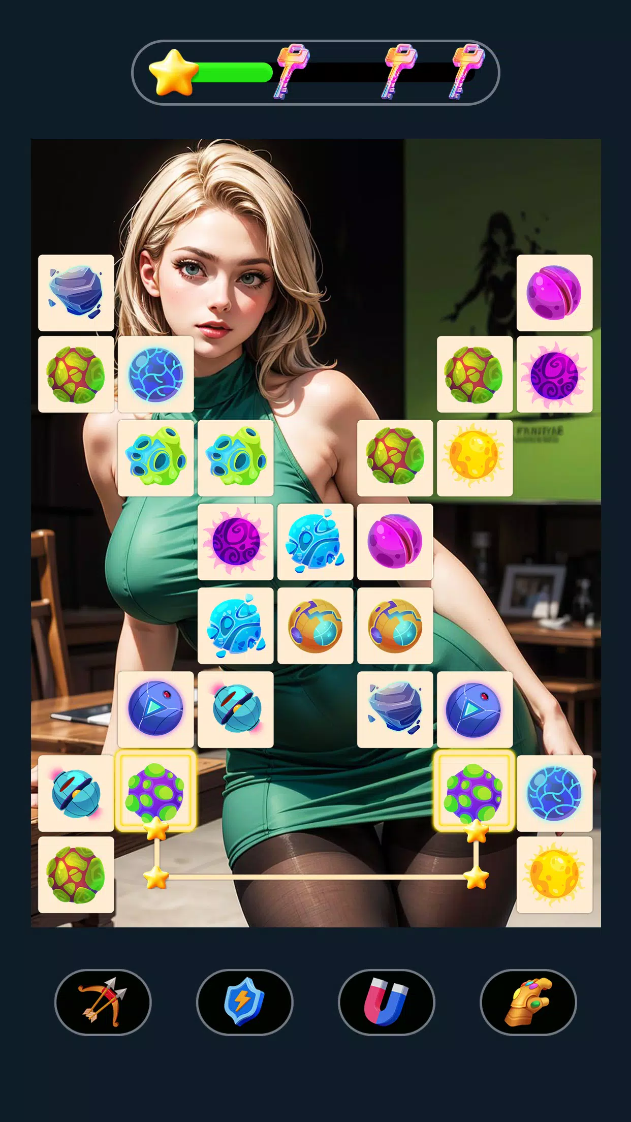 Fantasy Onet - Match Girl Game ภาพหน้าจอ 3