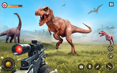 Dino Hunter Sniper 3d: Dinosaur Free FPS Shooting Captura de tela 1