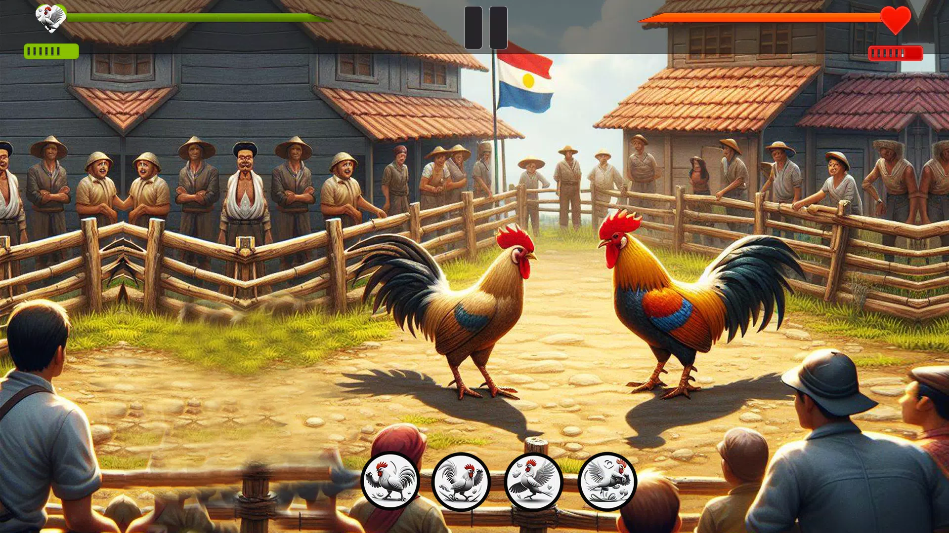 Farm Rooster Fighting Chicks 1 ภาพหน้าจอ 2