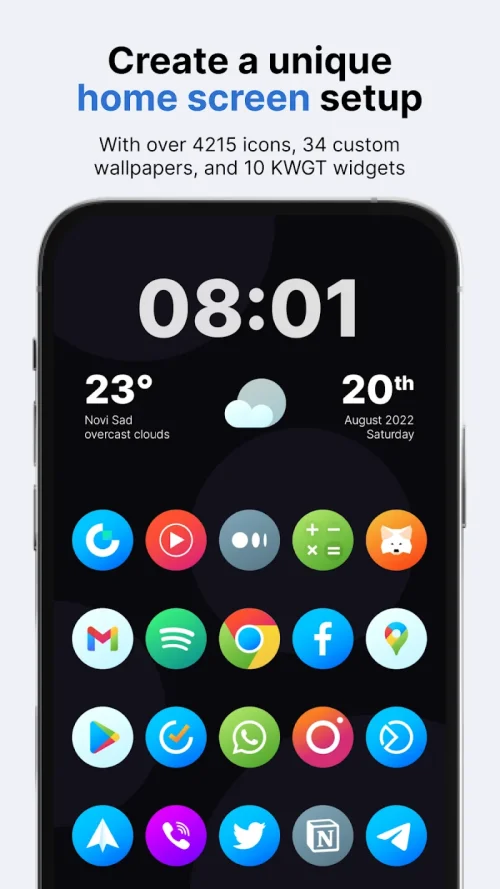 Hera Icon Pack: Circle Icons Ekran Görüntüsü 0