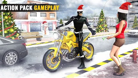 Superhero Bike Taxi: Bike Game स्क्रीनशॉट 2