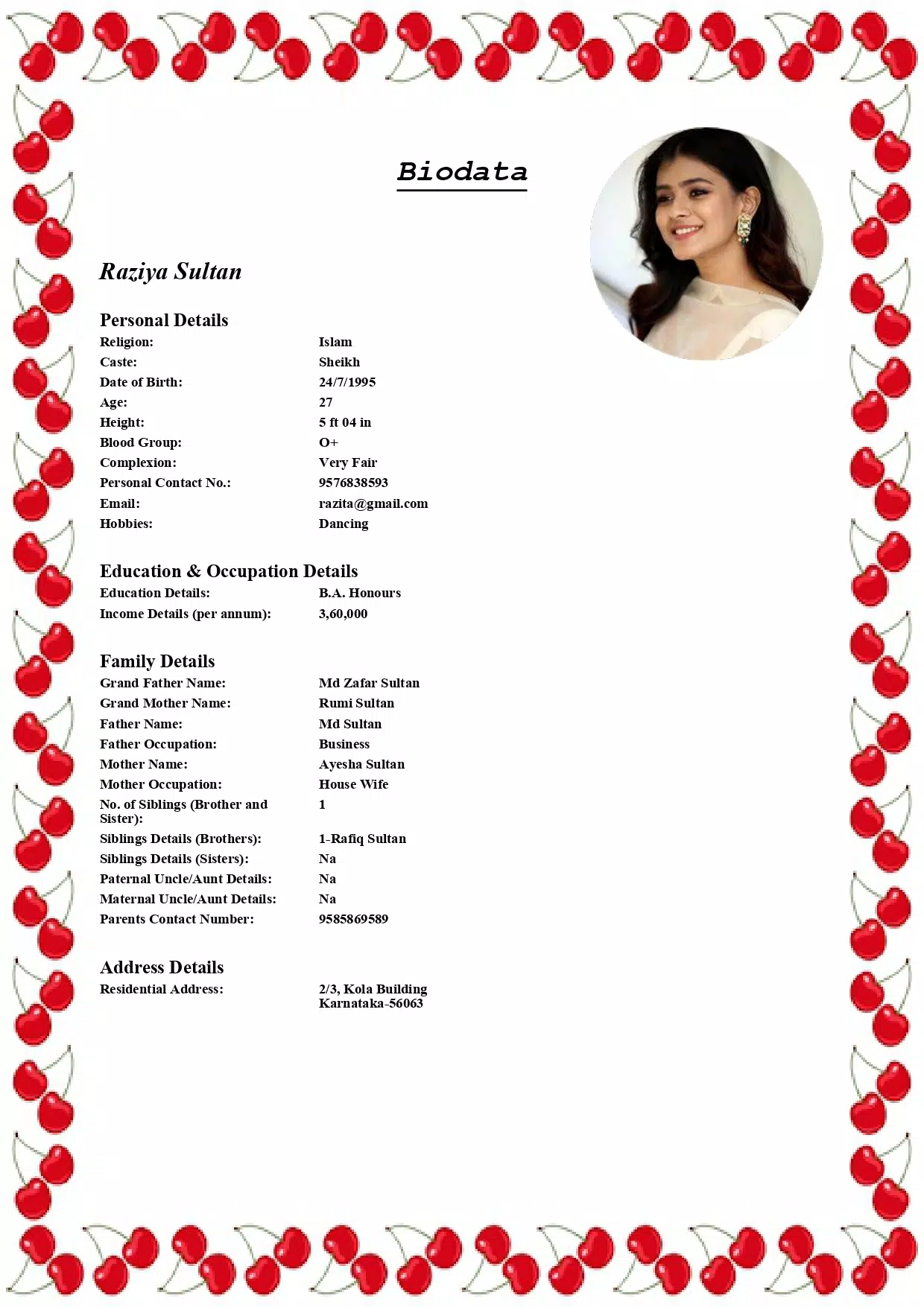 Muslim Marriage Biodata Maker Zrzut ekranu 1