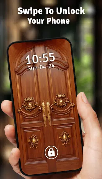 Vintage Door Lock Screen ภาพหน้าจอ 0