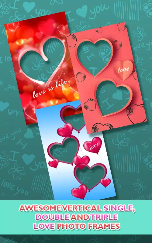 Love Photo frames Collage Ảnh chụp màn hình 2