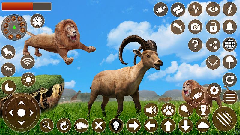 Lion Games 3D Animal Simulator स्क्रीनशॉट 1