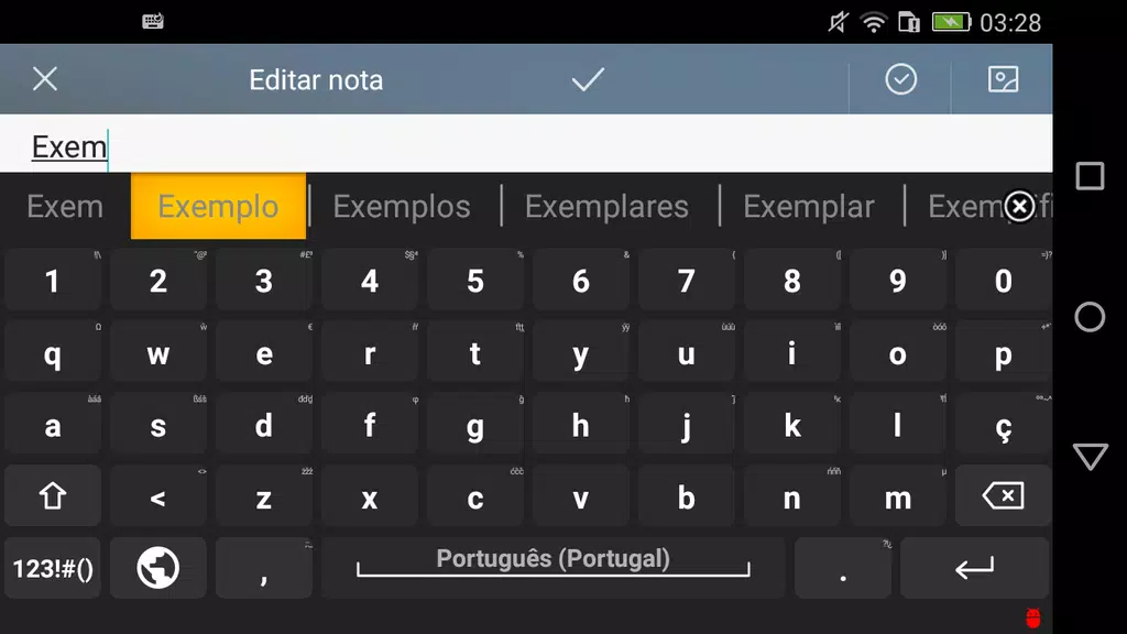 Portuguese for AnySoftKeyboard ภาพหน้าจอ 1