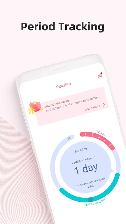 PinkBird Period Tracker Schermafbeelding 0