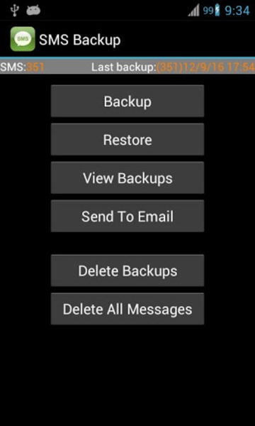 Super Backup: SMS & Kontakt Screenshot 0