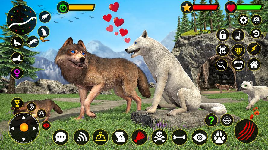 The Wolf Simulator: Wild Game Tangkapan skrin 1