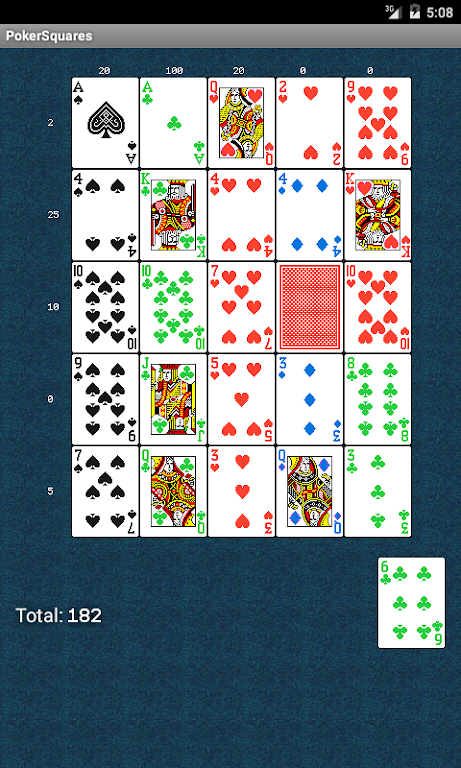 Poker Squares Capture d'écran 0