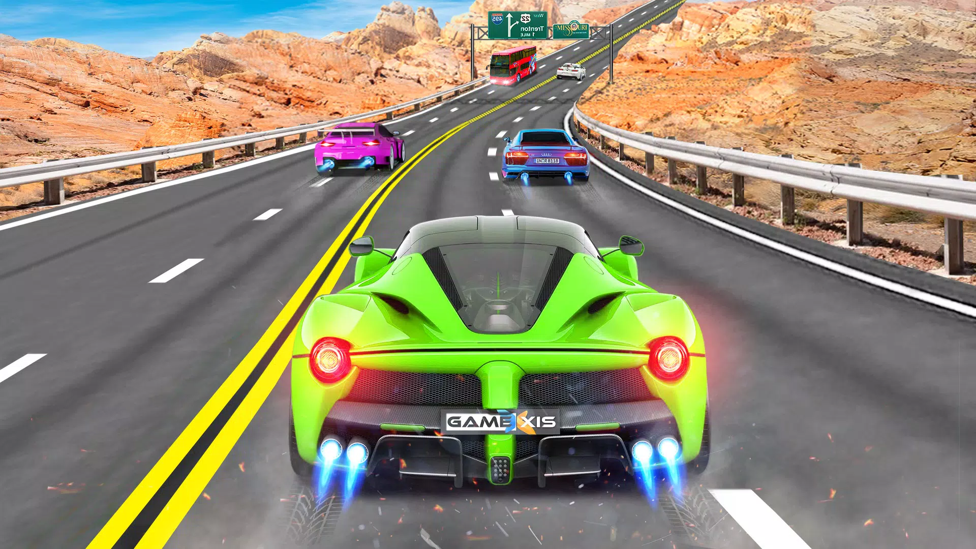 Real Highway Car Racing Game Screenshot 0