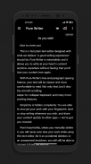 Pure Writer Never Lose Content Editor & Markdown ภาพหน้าจอ 0