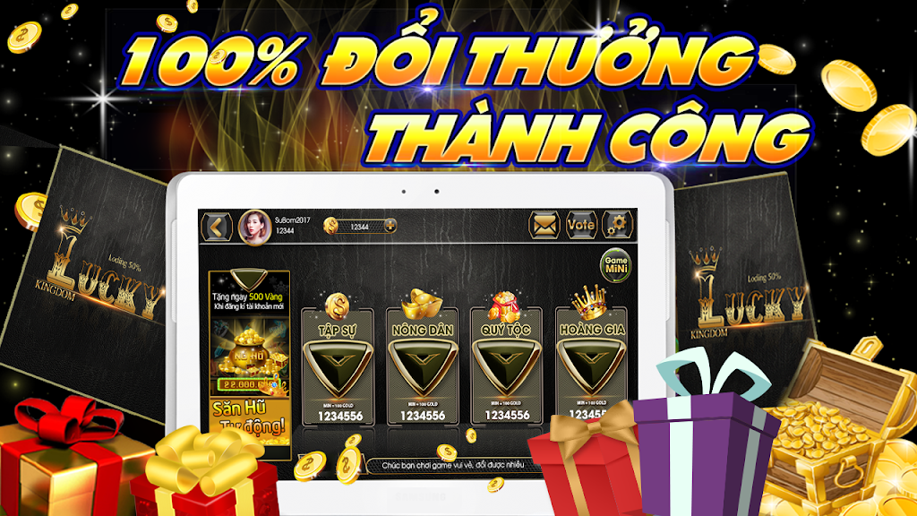 Slot - Vuong quoc lucky, Game Danh Bai Doi Thuong Captura de tela 1