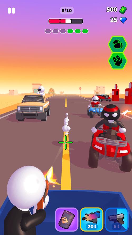 Rage Road - Car Shooting Game スクリーンショット 1