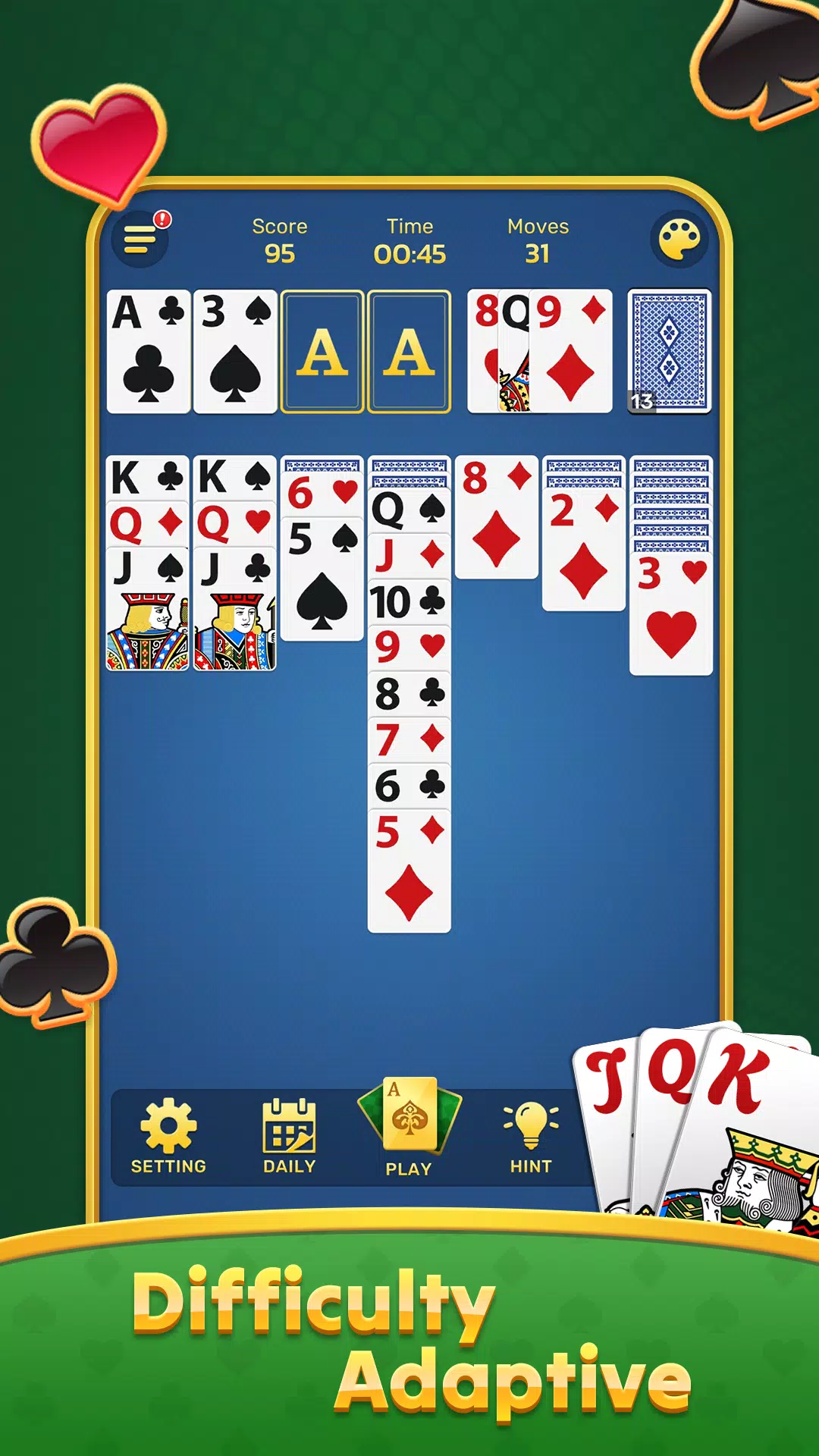 Classic Solitaire : Card Games Schermafbeelding 1